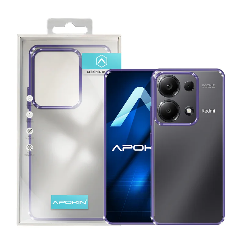 Capa Apokin para Xiaomi Redmi Note 13 Pro 5G Antichoque com Borda Colorida Transparente - Imagem 3