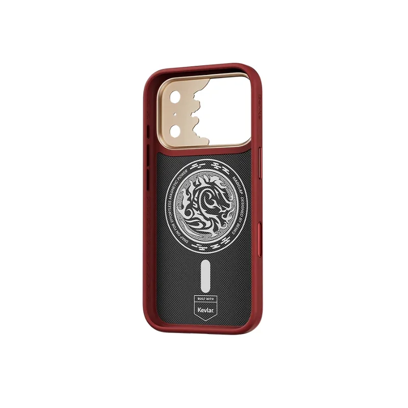 Capa Apokin Benks Yudun Y3 para iPhone 17 Pro Max e 18 Pro Max Magnética em Kevlar Vermelho - Imagem 3