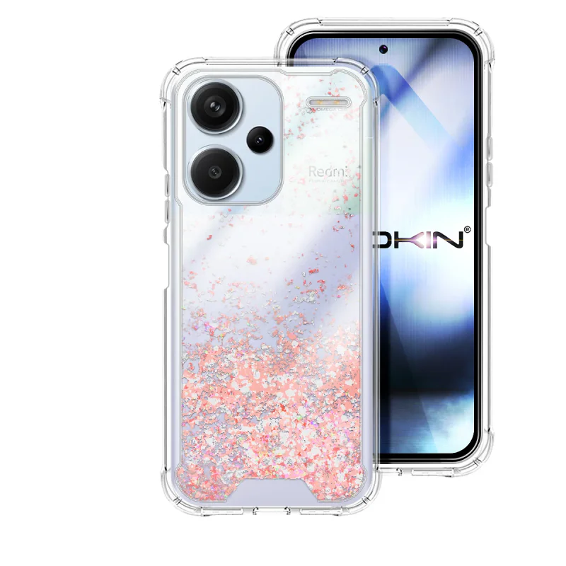 Capa Apokin para Xiaomi Redmi Note 13 Pro Plus Gel Transparente Glitter Lilás - Imagem 3