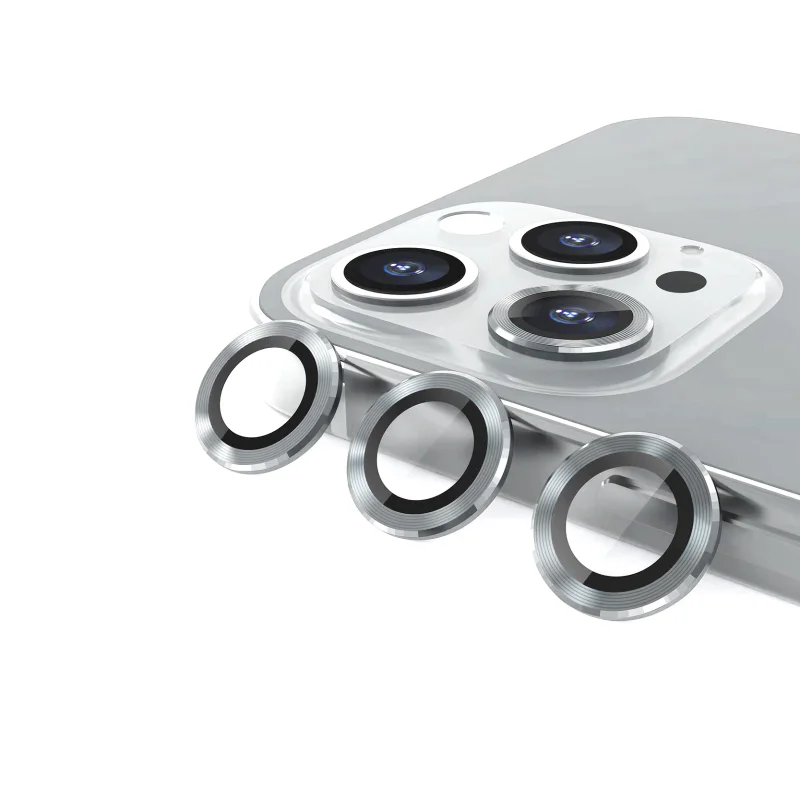 Protetor de Lentes Apokin em Alumínio para iPhone 12 Pro Max Prata - Imagem 4