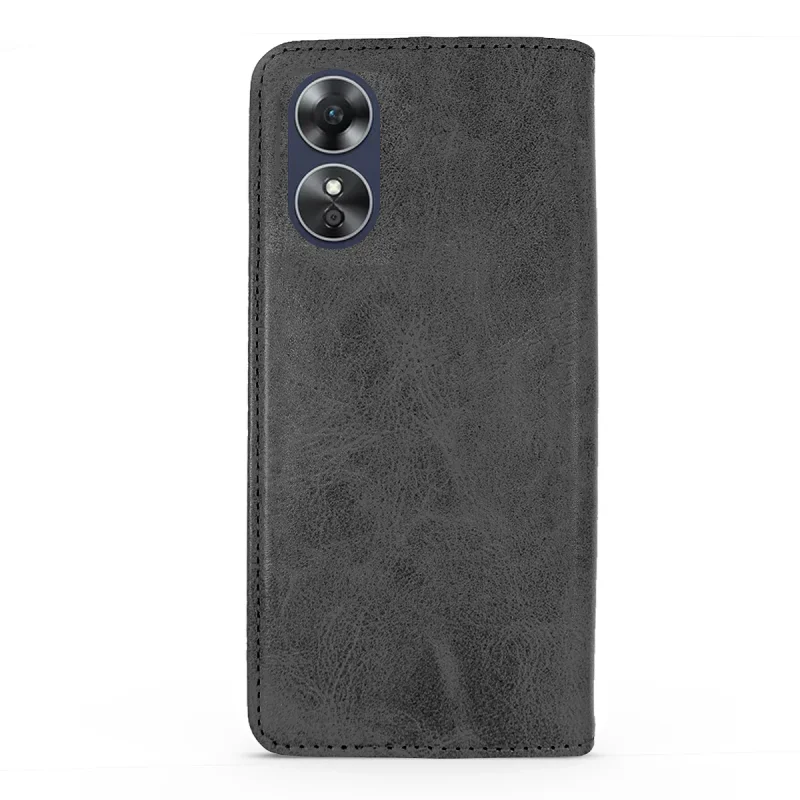Capa Livro Apokin para Oppo A17 em Pele Sintética com Porta-Cartões Preto - Imagem 4
