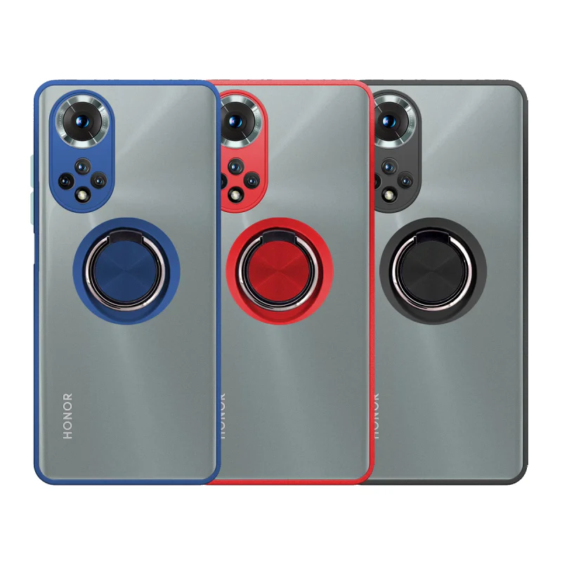 Capa Apokin para Honor X9 4G e 5G em Gel Fumado com Suporte Magnético Preto
