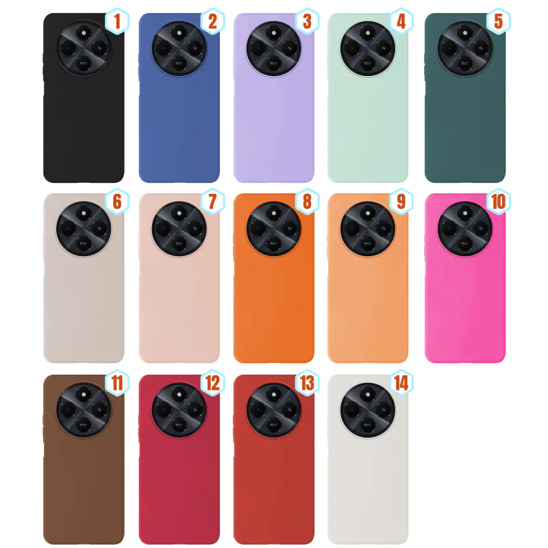 Capa Apokin para Xiaomi Redmi 14C Silicone Líquido com Efeito Pele Preto