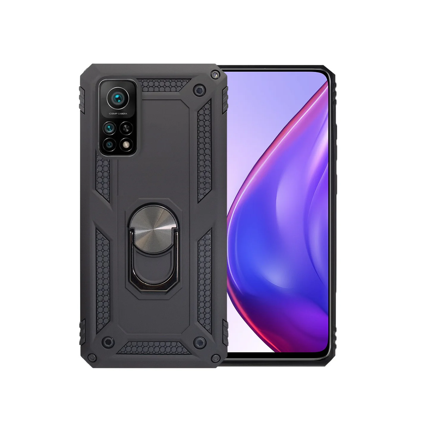 Capa Apokin com Anel e Íman para Xiaomi Mi 11i Preta - Imagem 1