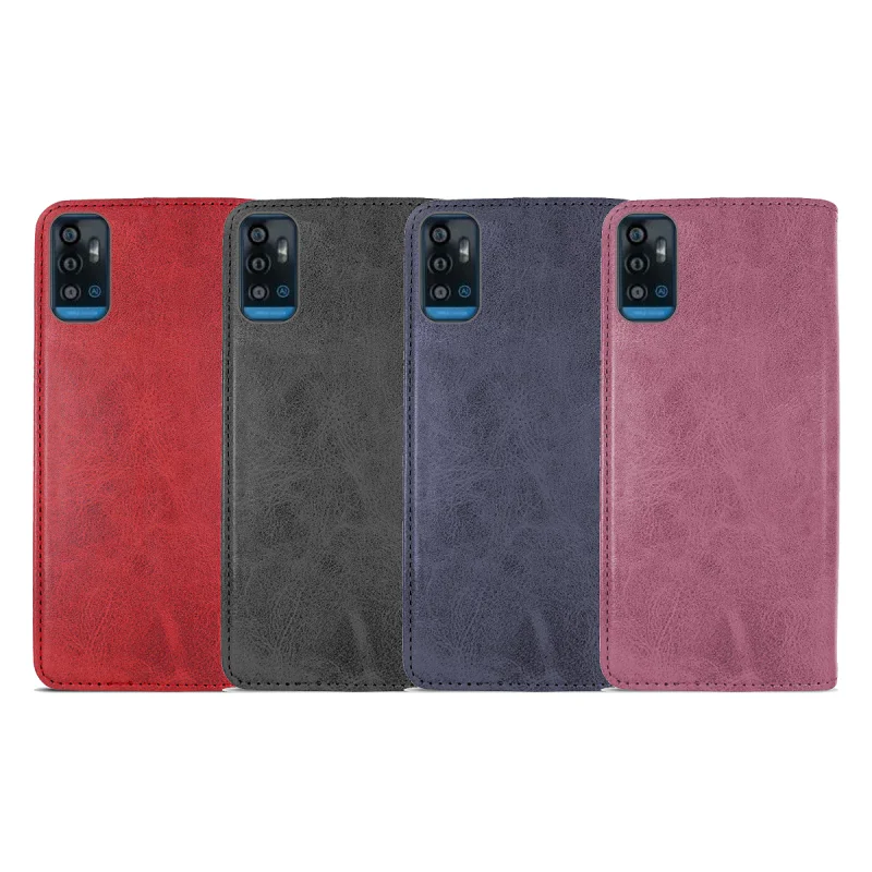 Capa Apokin para ZTE Blade A71 2021 em Ecopele com Porta-cartões Vermelho