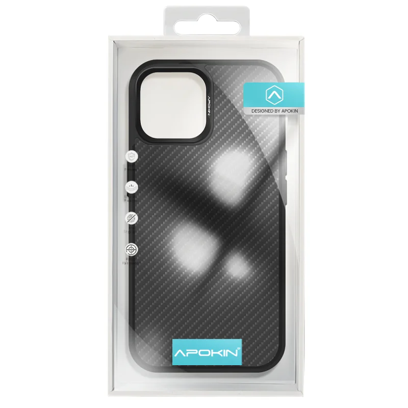 Capa Apokin para iPhone 13 e iPhone 14 Efeito Carbono com MagSafe - Imagem 3