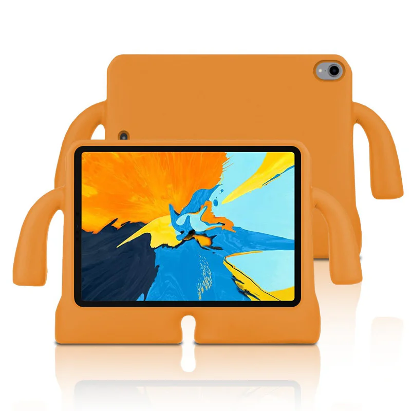 Capa Antigolpes para iPad Air 11 e Pro 11 em Silicone Reforçado para Crianças Laranja - Imagem 1