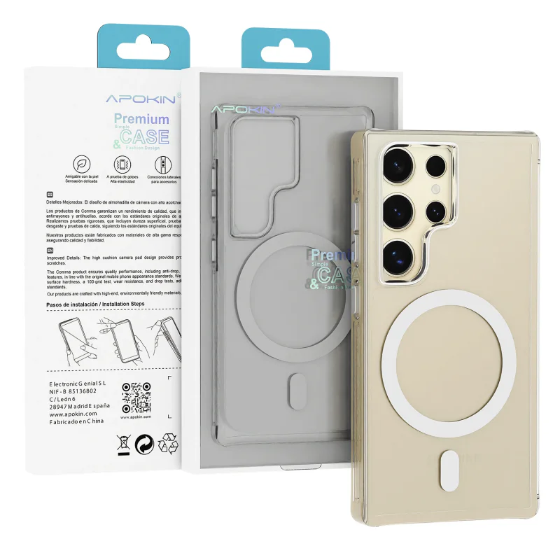 Capa Apokin Samsung Galaxy S25 Ultra 3,3 mm com MagSafe Transparente - Imagem 1