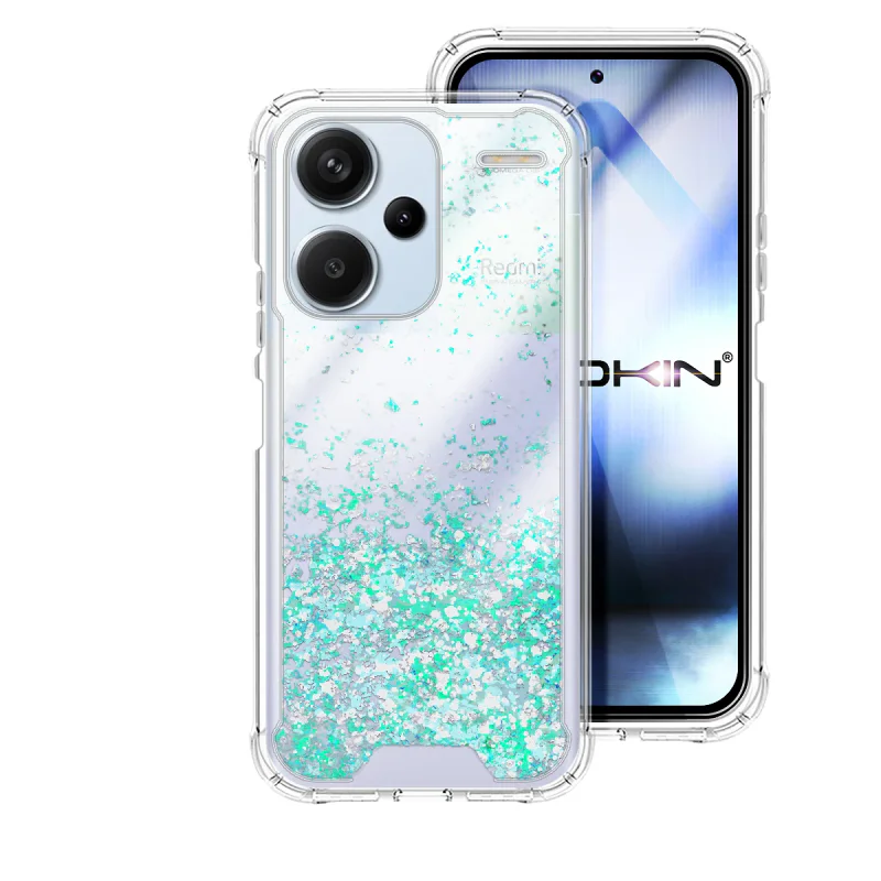 Capa Apokin para Xiaomi Redmi Note 13 Pro Plus Gel Transparente Glitter Lilás - Imagem 4