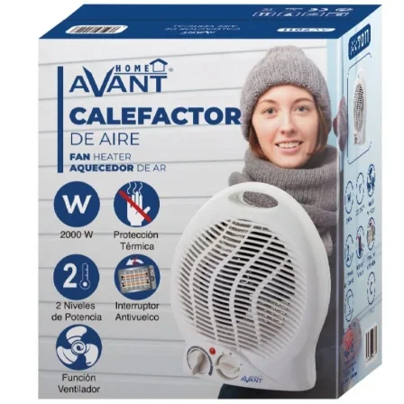 Termoventilador Avant AV7011 2000W com Termóstato Regulável e 2 Níveis de Potência Branco - Imagem 5