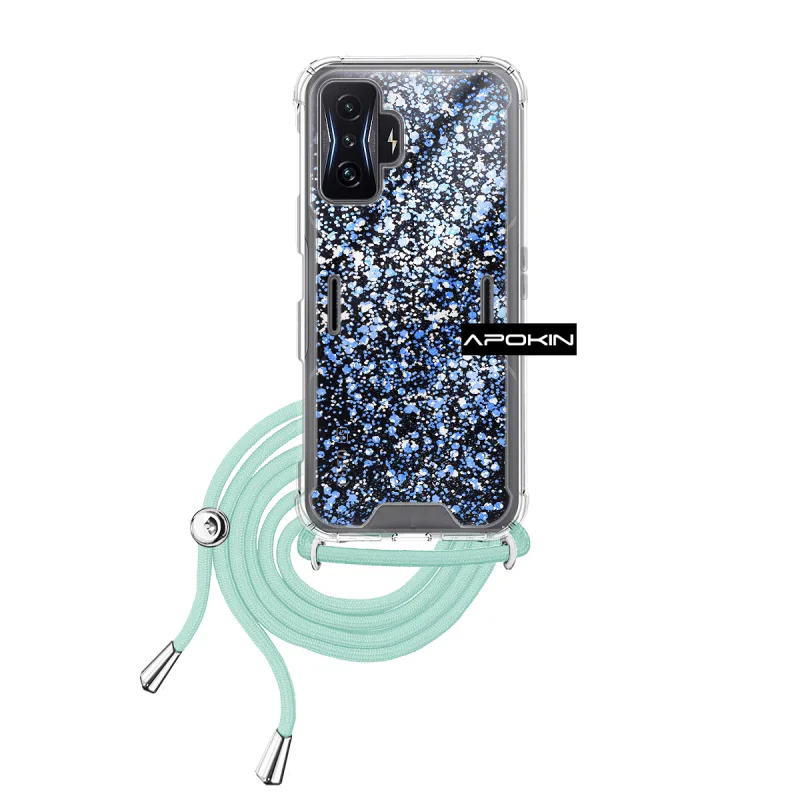 Capa Apokin para Xiaomi Poco F4 GT Gel Transparente com Cordão Preto - Imagem 4