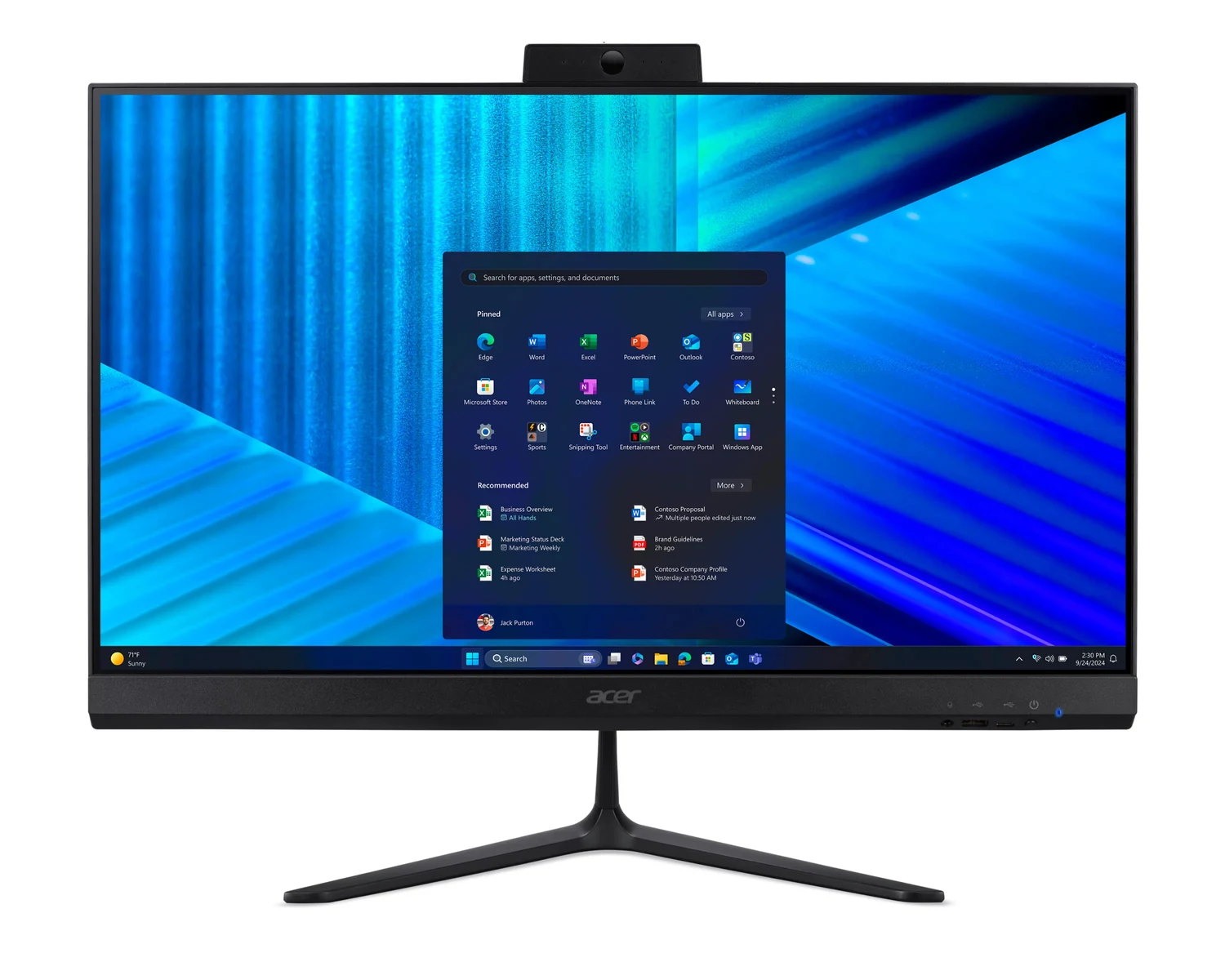 PC All-in-One Acer Veriton Z2 VZ2415G 23,8" Full HD 120Hz Intel Core 5 120U 16GB 512GB SSD Windows 11 Pro - Imagem 2