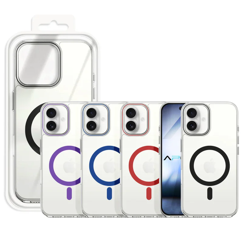 Capa Rígida de Vidro Apokin com MagSafe para iPhone 16 Variedade de cores - Imagem 1