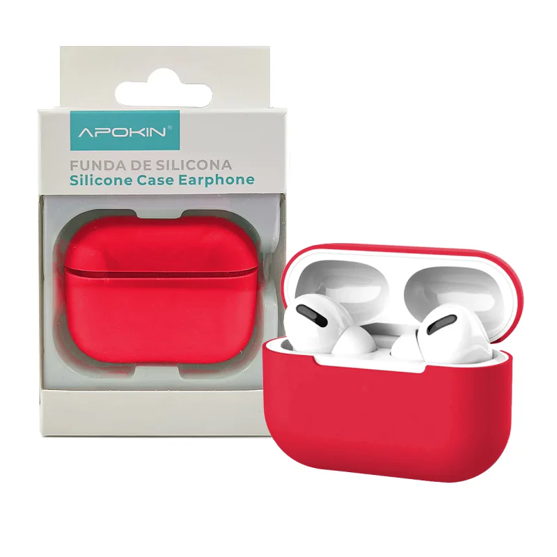 Capa de Silicone Apokin para Apple AirPods Pro Rosa - Imagem 2