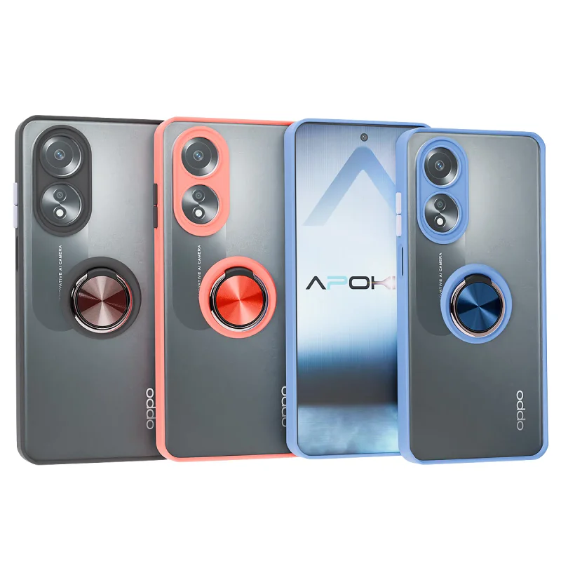 Capa Apokin para Oppo A58 4G Gel Magnética com Suporte Fumada Vermelho