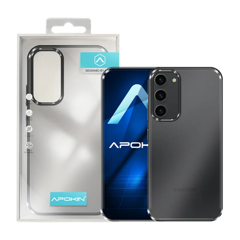 Capa Acrílica Antichoque com Borda Colorida Apokin para Samsung Galaxy S23 Plus Lilás - Imagem 2