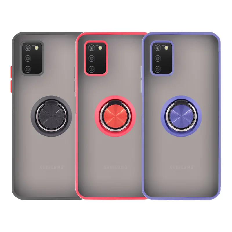 Capa de Gel Apokin para Samsung Galaxy A03s com Íman e Suporte Fumado Vermelho - Imagem 1