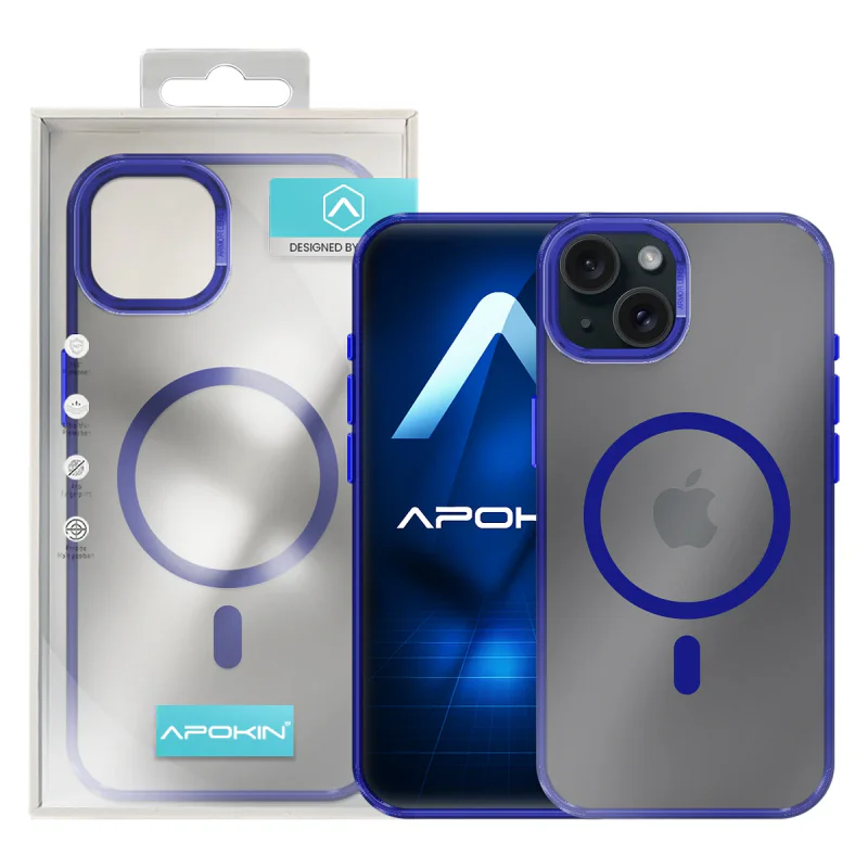 Capa Armor Apokin Fosca com MagSafe para iPhone 13 e iPhone 14 Lilás - Imagem 3