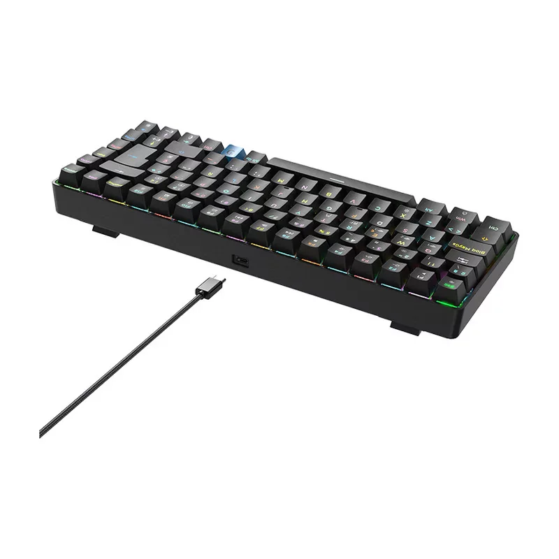 Teclado Mecânico Gaming Sem Fios Hiditec GM1K 75% Gateron Pro Brown Hot-Swap RGB Bluetooth Preto - Imagem 7