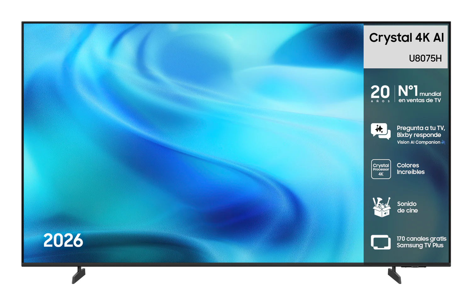 Televisor Samsung Crystal UHD U8075H 85" 4K Ultra HD Smart TV Wi-Fi