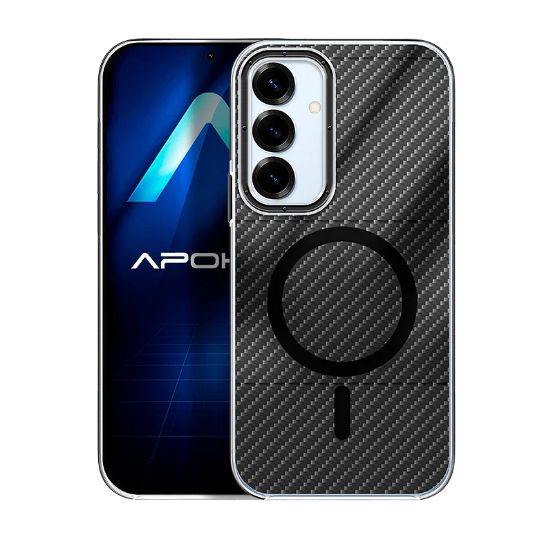 Capa Apokin Efeito Carbono com MagSafe para Samsung Galaxy S23 Plus