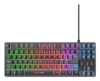 Pack Gaming Trust GXT 780 4 em 1 Teclado TKL, Rato Sem Fios, Auscultadores e Tapete Preto (Teclado PT) - Imagem 6