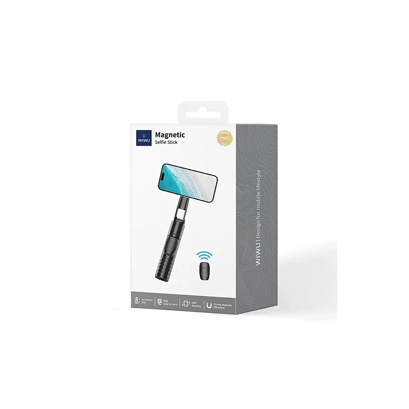 Bastão de Selfie e Tripé WIWU SE013 Mini Bluetooth com Luz - Imagem 4