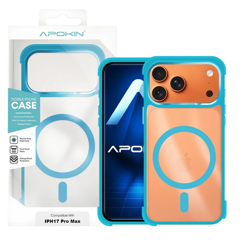 Capa de Silicone Apokin com MagSafe para iPhone 17 Pro Max / 18 Pro Max Preto - Imagem 5