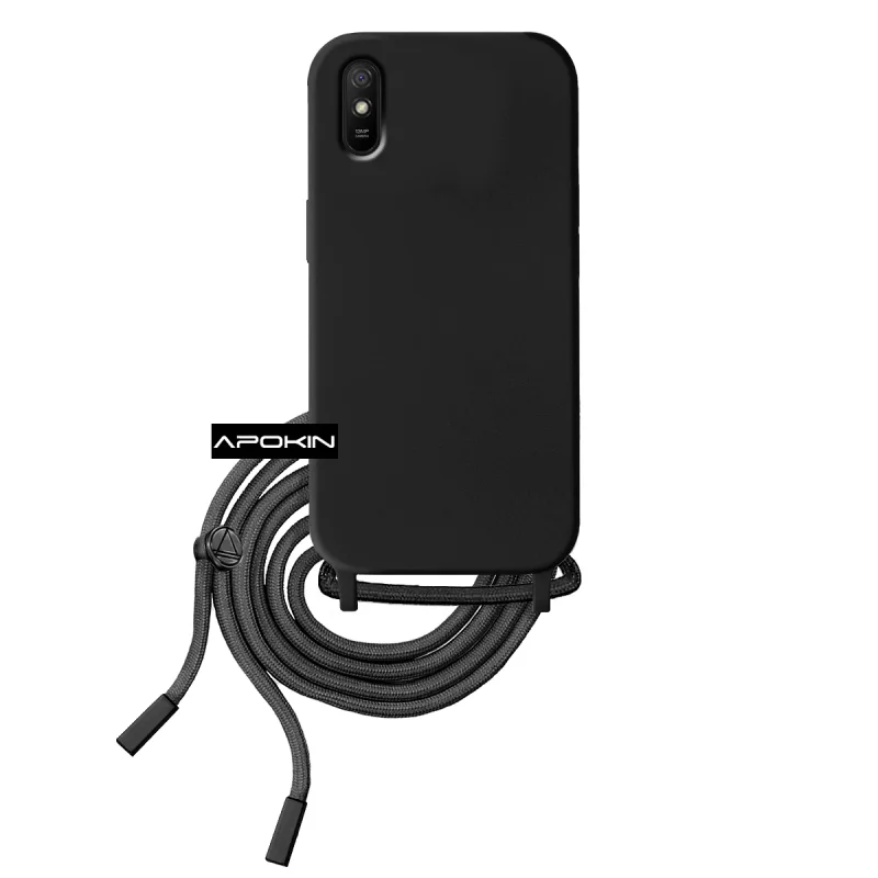 Capa Macia Apokin para Xiaomi Redmi 9A com Cordão Azul turquesa - Imagem 6