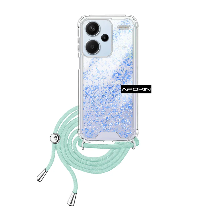 Capa Apokin AIR para Xiaomi Redmi Note 13 Pro Plus 5G Gel Transparente com Cordão Rosa - Imagem 4