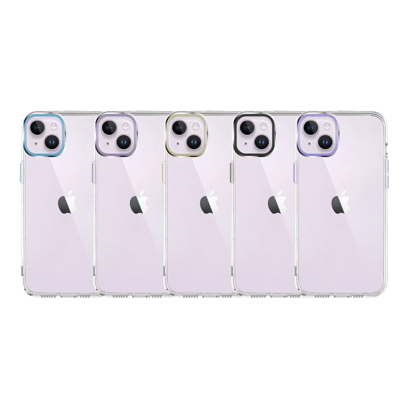 Capa Apokin Anti-Choque V2 para iPhone 14 Plus com Aro de Câmara em Alumínio Variedade de cores