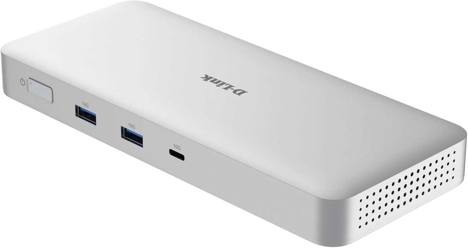 Docking Station D-Link DUF-901 USB4 9 em 1 40 Gbps 100 W PD Duplo 8K Ethernet 2,5G Cinzento - Imagem 2