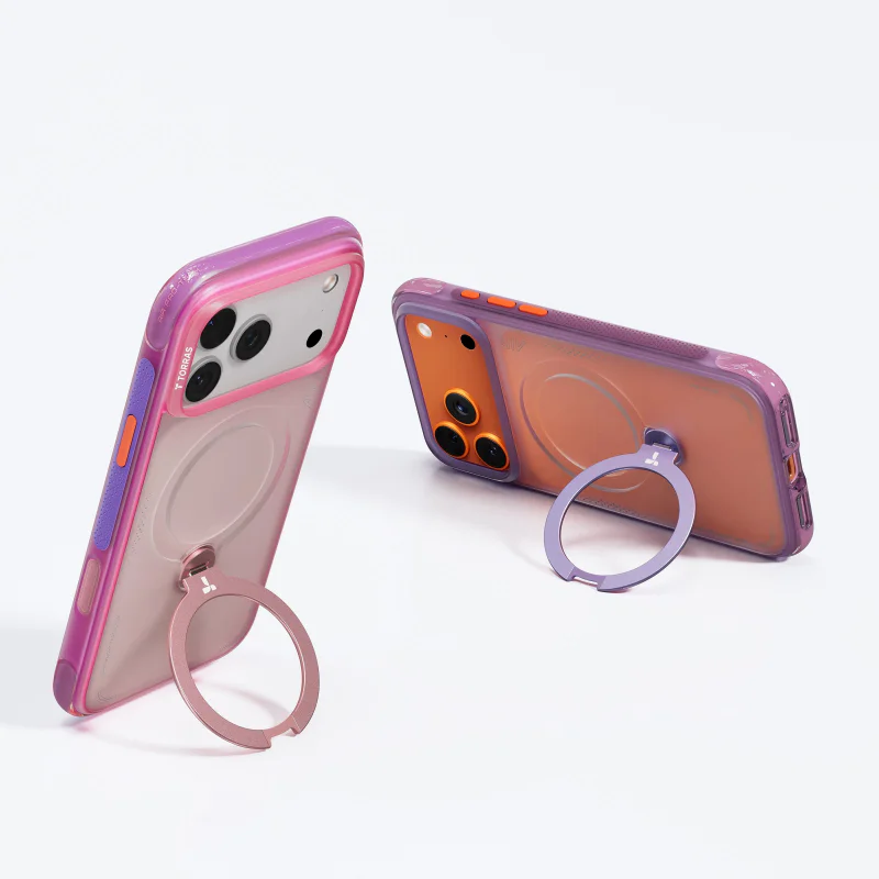 Capa Apokin Torras Ostand Q3 Air para iPhone 17 Pro Max e 18 Pro Max Colorblock Roxo - Imagem 2