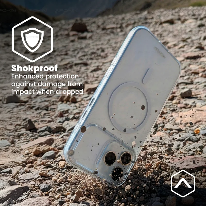 Capa Slim Apokin para iPhone 16 Pro Max Transparente com MagSafe Transparente - Imagem 4