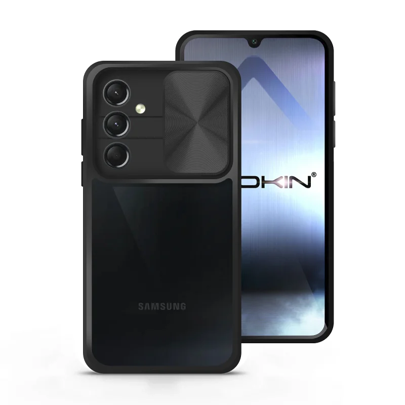 Capa Apokin para Samsung Galaxy A24 em Gel Anti-Choque com Tampa de Câmara Deslizante Azul turquesa - Imagem 5