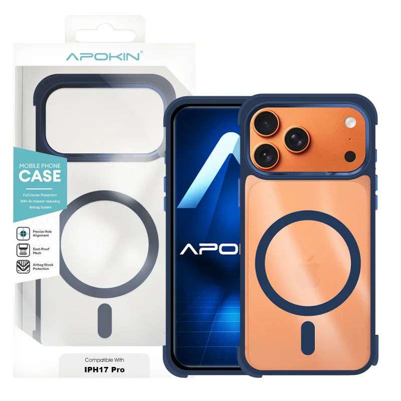Capa Premium MagSafe em Silicone iPhone 17 Pro Azul-marinho Variedade de cores - Imagem 3