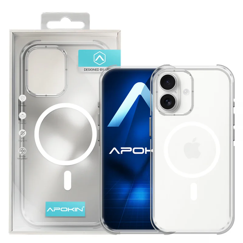 Capa Reforçada Apokin para iPhone 16 Plus com MagSafe Prata - Imagem 4