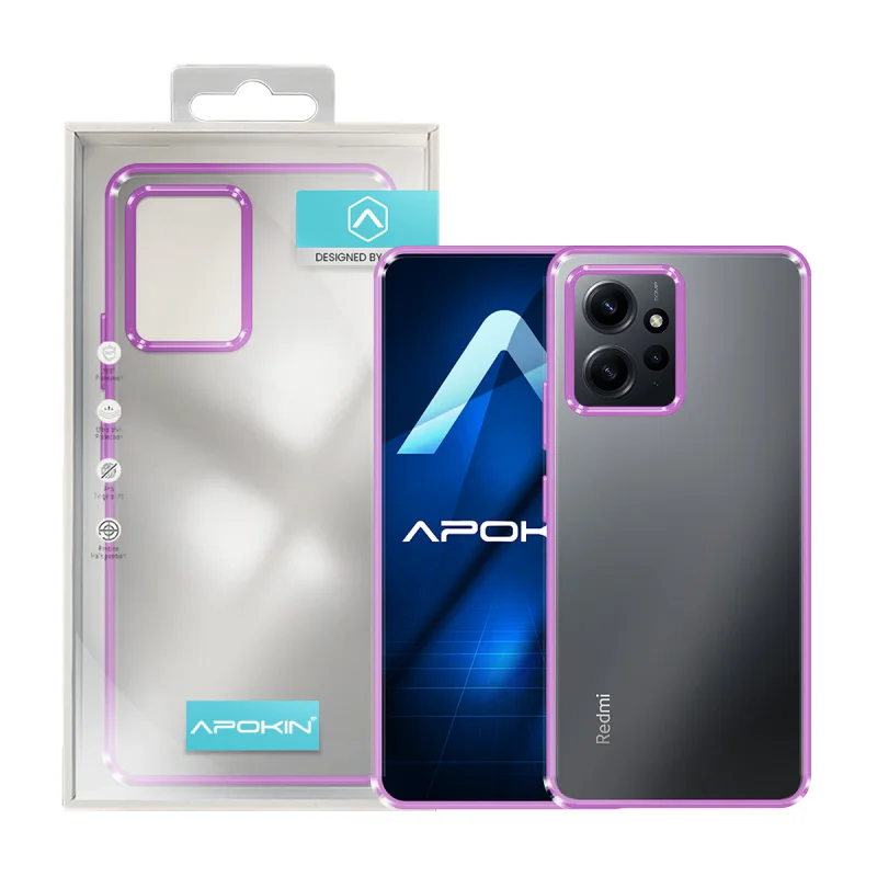 Capa Antichoque Apokin para Xiaomi Redmi Note 12 4G com Bordo Colorido Preto - Imagem 4