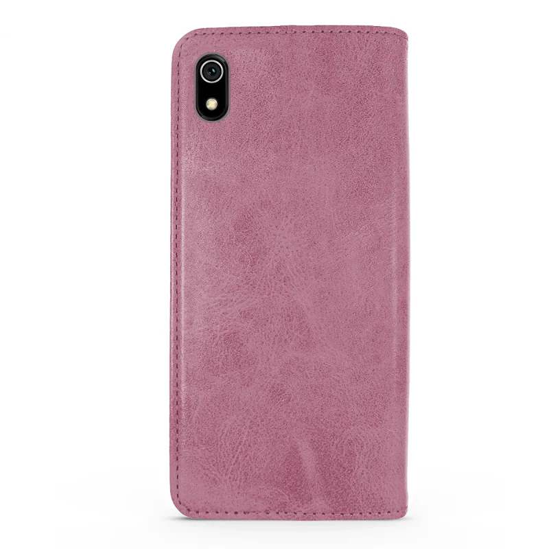 Capa Apokin para Xiaomi Redmi 7A em Pele Sintética com Porta-Cartões Vermelho - Imagem 5