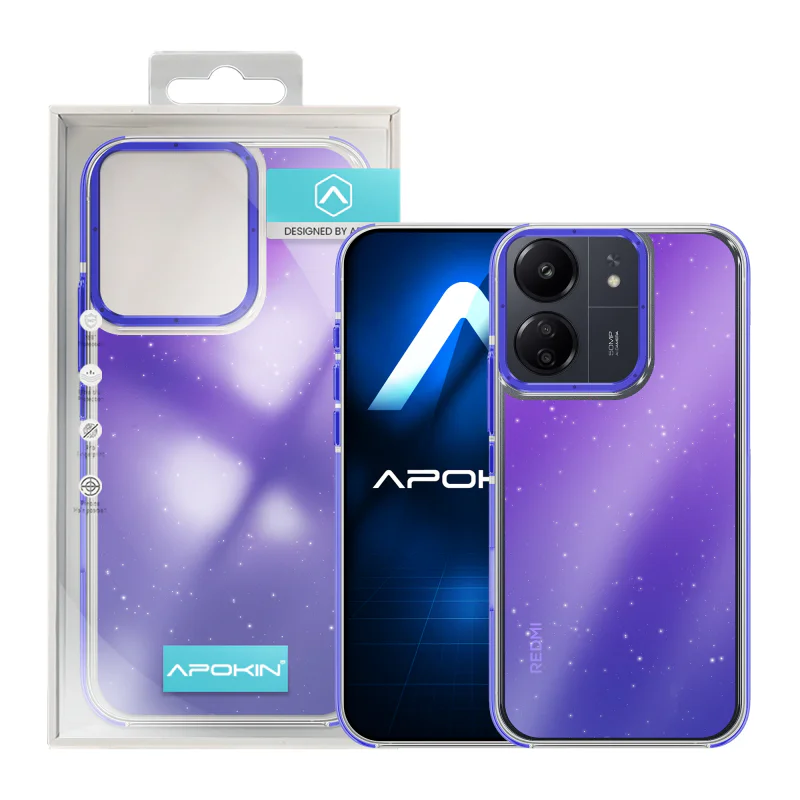 Capa Apokin para Xiaomi Redmi 13C Acrílica Rígida com Purpurina Variedade de cores - Imagem 4