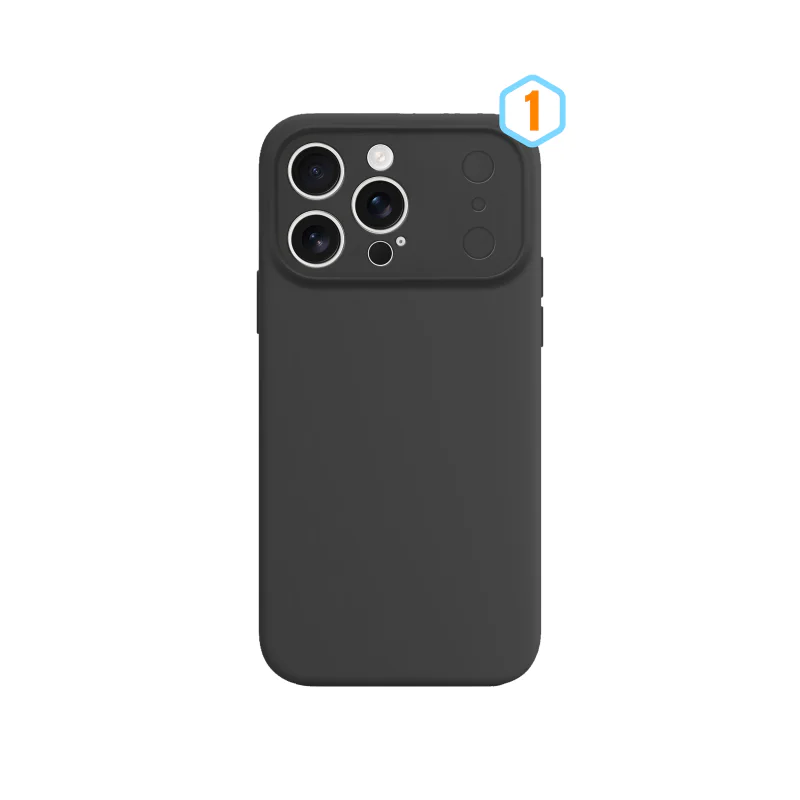 Capa Apokin para Apple iPhone 16 Pro em Silicone com Protetor de Câmara em Vidro Laranja - Imagem 2