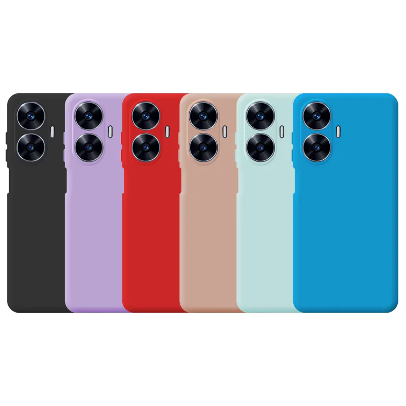 Capa de Silicone Macia Realme C55 Azul turquesa - Imagem 1