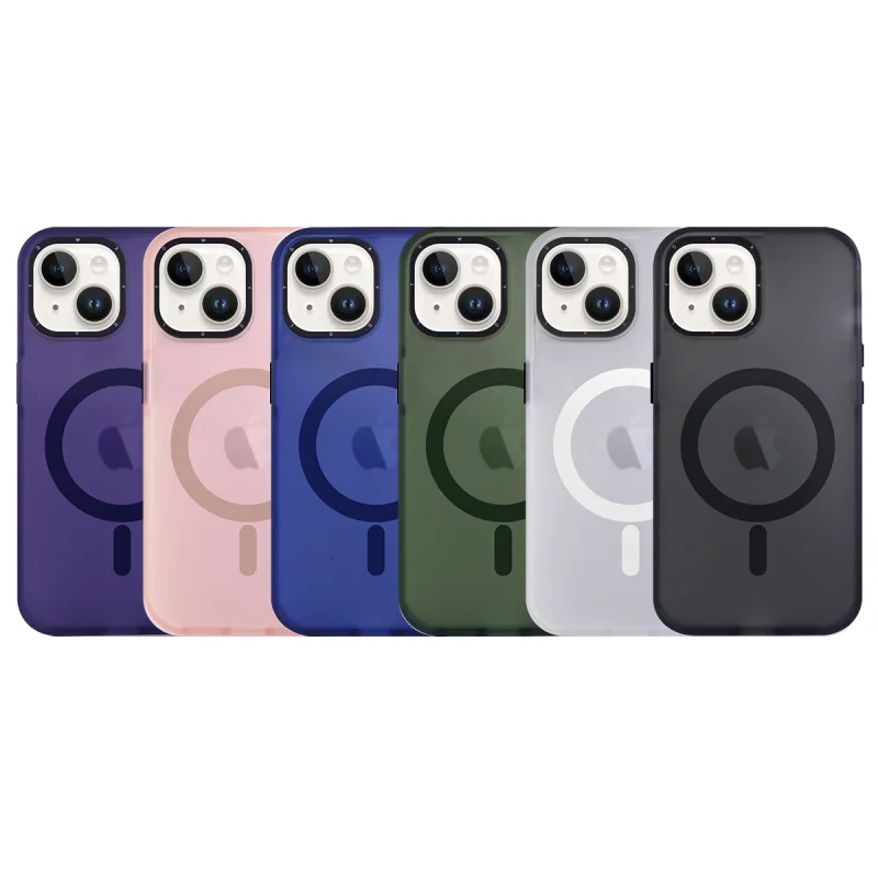 Capa Apokin Xycolt para iPhone 15 Plus Fumê com MagSafe Verde - Imagem 1