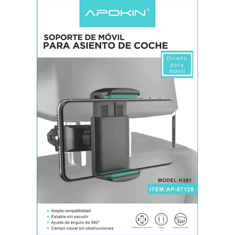 Suporte Apokin de Telemóvel para Assento de Carro K581 - Imagem 2
