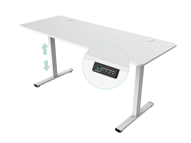 Secretária Elevatória Elétrica Mars Gaming MGD-ERGOPRO160 160x60 cm com 2 Memórias de Altura Branca - Imagem 7