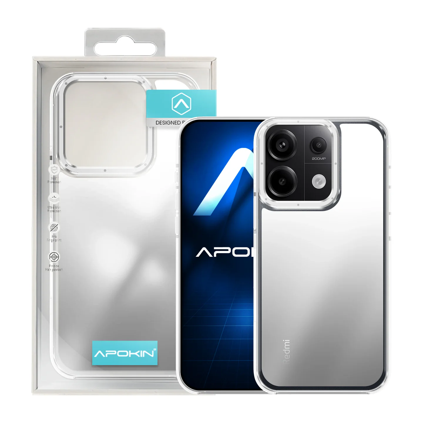 Capa Camaleão Apokin para Xiaomi Redmi Note 13 Pro 4G, Prata - Imagem 1