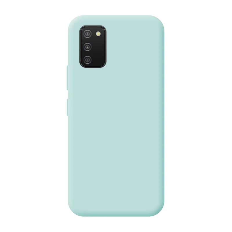 Capa Apokin em Silicone Suave para Samsung Galaxy A02s Azul Turquesa - Imagem 3