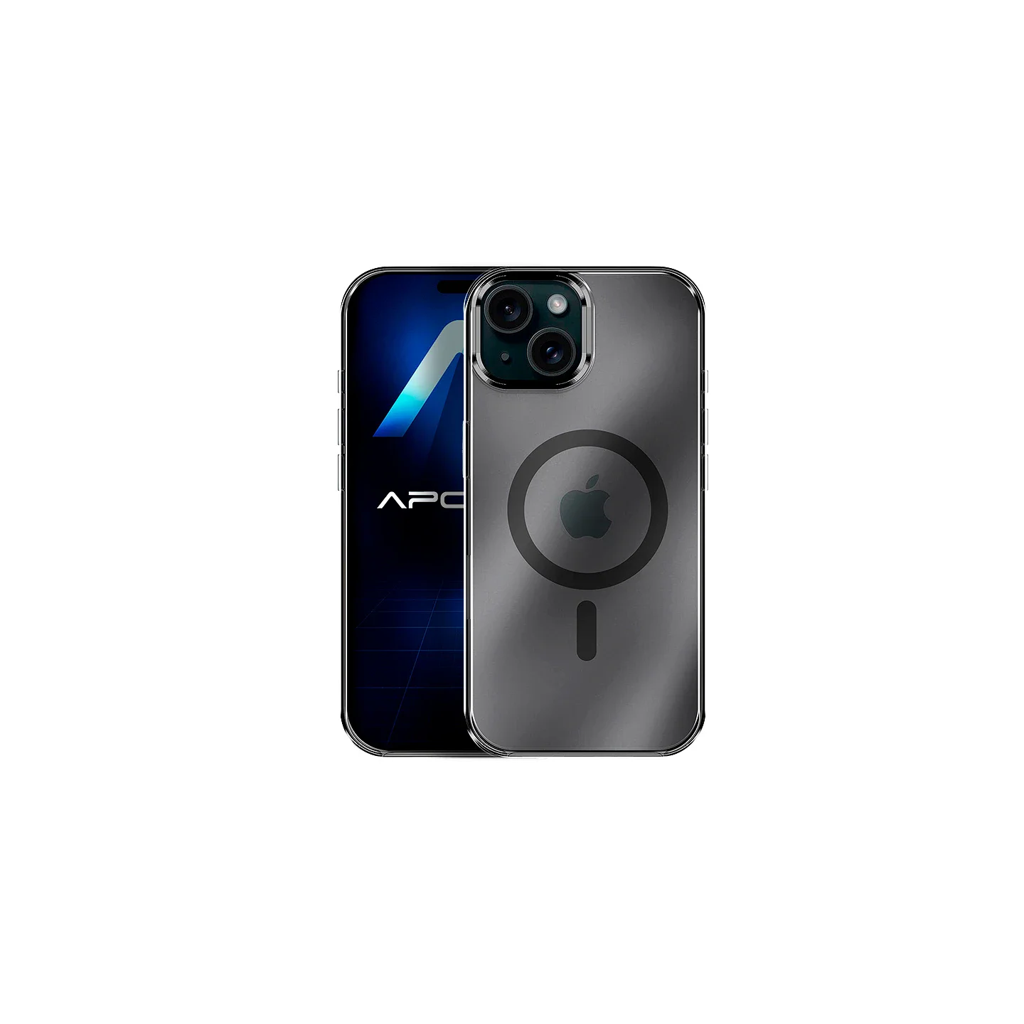 Capa Apokin Acrílica Transparente MagSafe para iPhone 15 Preto