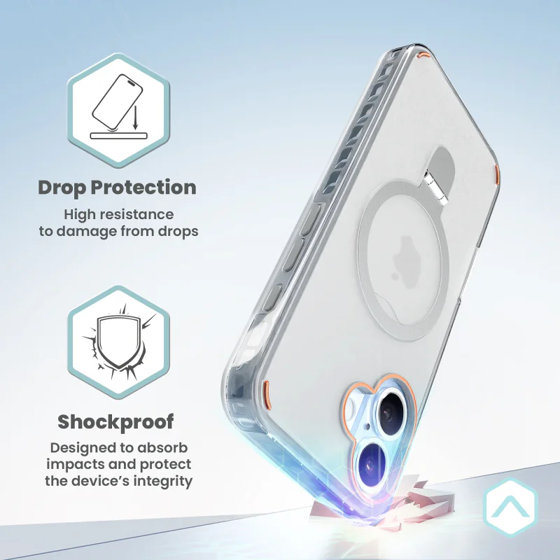 Capa Apokin para iPhone 17 Fumada com Suporte em Anel e MagSafe Variedade de cores - Imagem 2