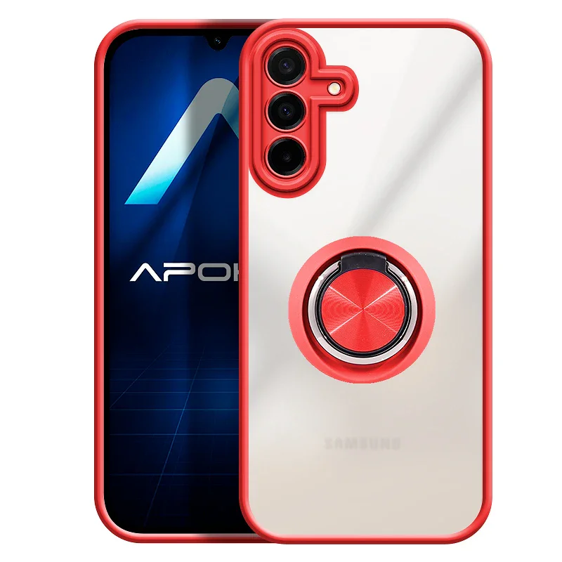 Capa Apokin para Samsung Galaxy A27 em Gel com Suporte Fumado Vermelho - Imagem 1